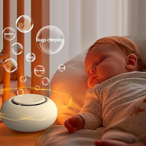 Portable Baby Sound Machine [White Noise for Babies Kids Adults][Timer Function][20 Soothing Sounds][Sleep Soother] 15 Hours Battery Life, Travel,Registry,Gifts,Shower,Clips on Baby Stroller thumbnail 4