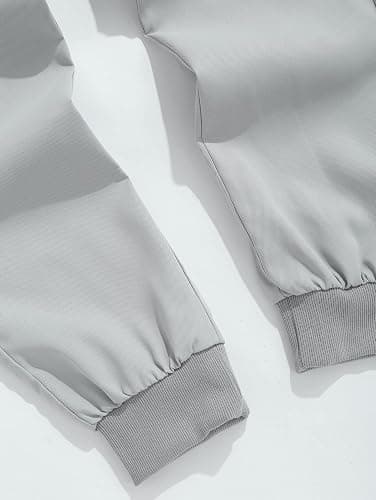 Men Techwear Cargo Joggers Flap Pocket Elastic Drawstring Waist Pants thumbnail 7