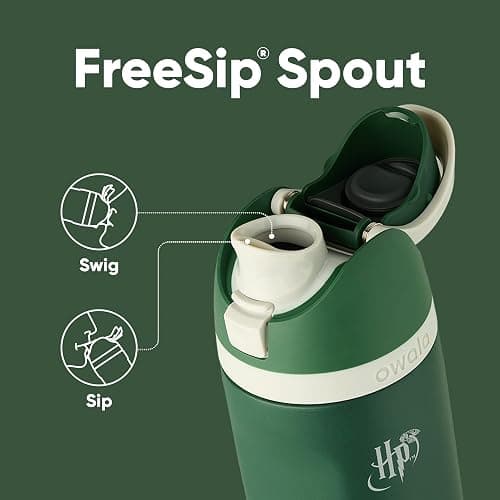 Owala Harry Potter FreeSip Insulated Stainless Steel Water Bottle with Straw, BPA-Free Sports Water Bottle, Great for Travel, 24 Oz, Slytherin thumbnail 2