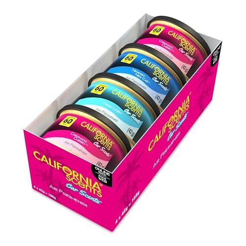 California Scents Car Scents Car Air Freshener Assortment - 4 Count, Auto Air Freshener Variety Pack, Great for Cars, 4 Pack - Image 1