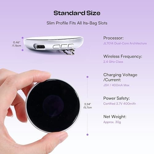 Caydo 2.24inch Digital Badge Pin with Touch Screen LED Display | Smart Button for Anime Style Wearable, Customizable Photo Slideshow GIF & Video for Fan Events, Ita Bags, Cosplay thumbnail 7