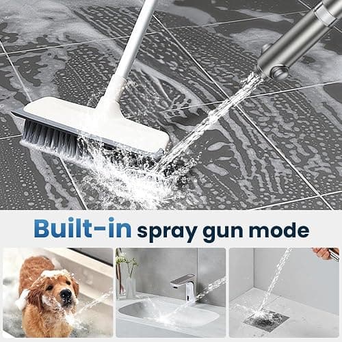 JOMST Filtered Shower Head with Handheld,High Pressure Shower Head 4 Spray Modes,ShowerHead with ON/OFF Switch for Pets,Built-in Power Wash to Clean Tub,Shower Heads Combo with Stainless Steel Hose thumbnail 8