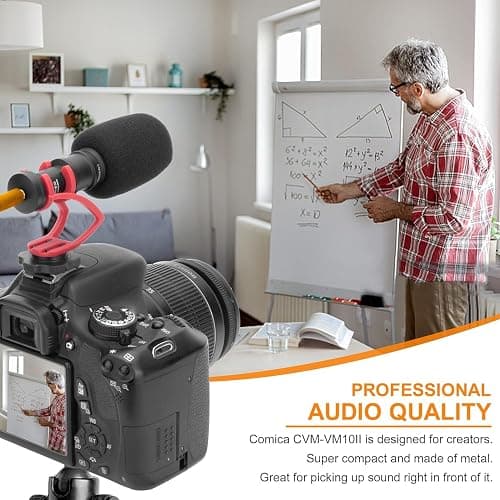 COMICA CVM-VM10II Microphone à condensateur cardioïde directionnel pour appareils Photo Canon, Nikon, Fuji, Sony, Panasonic, Olympus, appareils Photo Reflex numériques, Smartphones, etc. (avec thumbnail 4