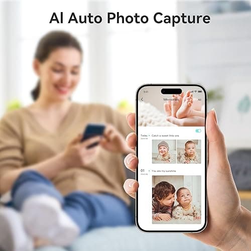 ebemate WiFi Video Baby Monitor,2.8" Display with 1080P Camera,No Glow Night Vision,2-Way Talk & 1500Ft Long Range,WiFi On/Off Cam Baby Monitoring EBS28 thumbnail 7