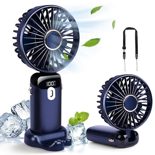 BOSONER Handheld Fan Hand Held Mini - Electric Fan Rechargeable with 5 Speeds -Small Portable Fan 4000mAh Battery Operated - Personal Silent Travel Fan Holiday for Kids Women Men - Image 1