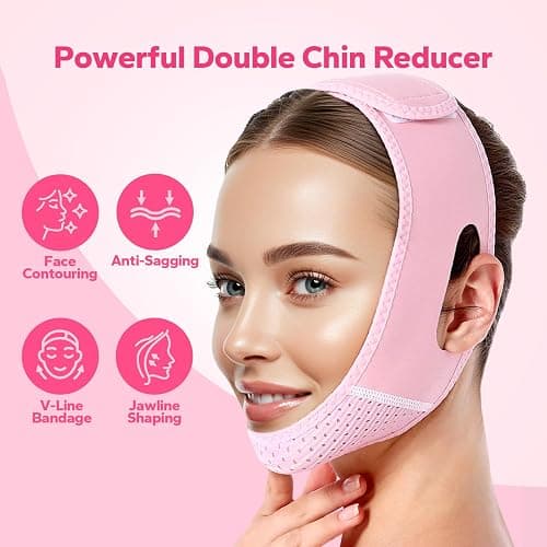 FairyFace V-Face Slimming Strap, Chin Strap for Sleeping, V Line Lifting Mask, Reusable V Shaped Belt, Double Chin Reducer, Firms and Lifts Facial Contours, Jaw Exerciser, Chin Up Patch thumbnail 3