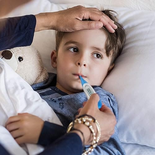 Boncare 10 Seconds Oral Thermometer for Adults and Kids - Accurate & Safe Rectal Thermometer for Baby with Fever Alarm, Digital Thermometer FSA HSA Eligible (Light Blue) - Light blue thumbnail 7