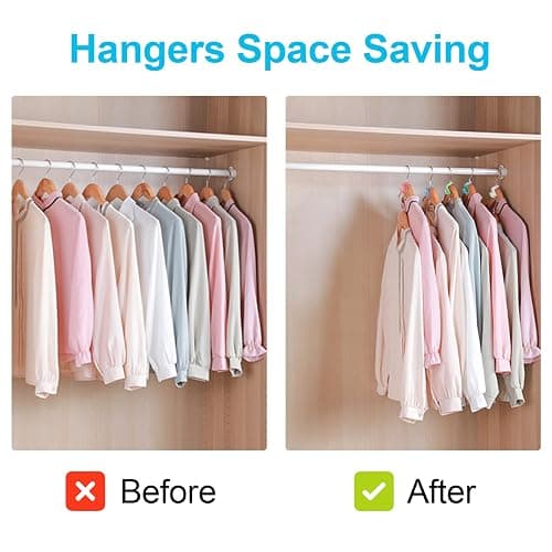 100 PCS Hanger Connector Hooks, Space Saving Hooks and Clips for Plastic Hangers (5 Color) - Color thumbnail 6
