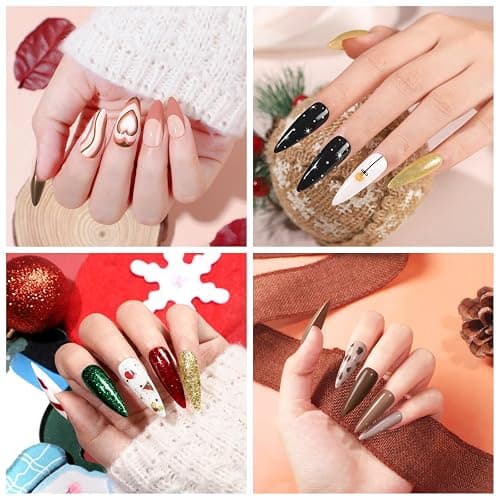 COSCELIA 60 PCS Gel Nail Polish Set, 55 Colors Gel Nail Polish with 5pcs Top Base Coat All Seasons Nail Polish Kit Winter Spring Full Colors Manicure Nail Art Valentines Gifts for Women Teens Girls thumbnail 9