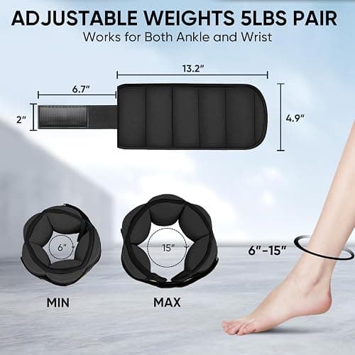 APEXUP Adjustable Ankle Weights for Women and Men, Modularized Leg Weight Straps for Yoga, Walking, Running, Aerobics, Gym, Physical Therapy thumbnail 2