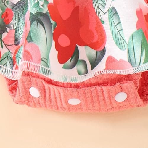 KAFIREN Baby Girl Newborn Lace Romper Dress Sleeveless Summer Outfits 0-12M | Lace Ruffles Romper Dress, Flower Skirt With Bow Headband, Breathable for Summer, Ideal for Daily Wear, Machine Washable thumbnail 7