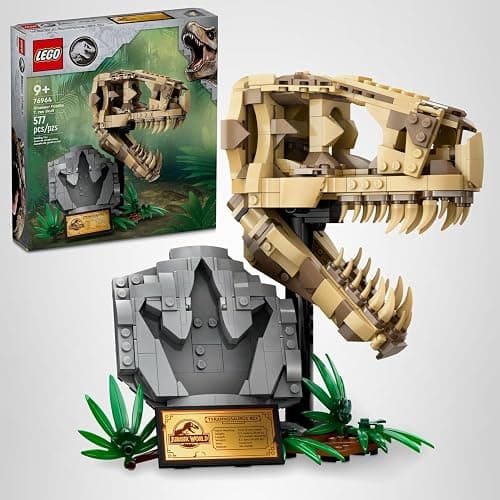 LEGO Jurassic World Dinosaur Fossils: T Rex Skull Building Toy - Dinosaur Toy for Boys & Girls, Ages 9+ Years - Gift for Christmas - Display for Bedroom - 76964 thumbnail 7