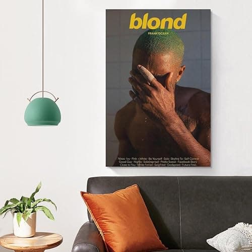 ZANLIART Frank Ocean Blonde Album Cover Canvas Print Music Poster for Room Aesthetic Unframe:24x36inch(60x90cm) thumbnail 5