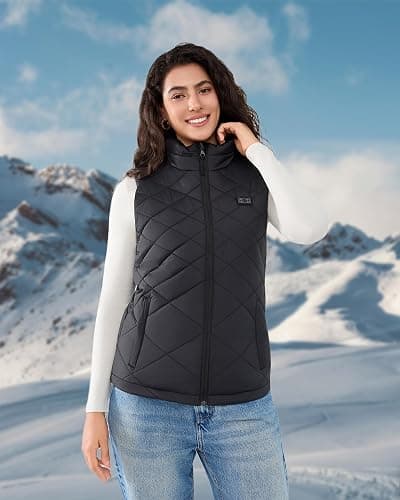 HILLSLTR Heated Vest Women with 18400mAh 7.4V Battery Pack Included, Water-Resistant Lightweight Outdoor Warming Vest thumbnail 2