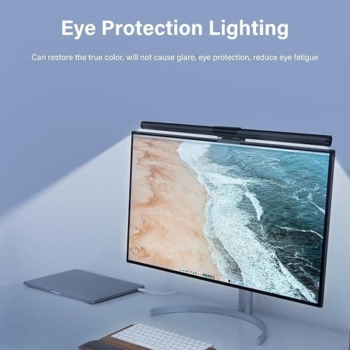 LED Lampe Ecran PC Moniteur USB Monitor Light Bar avec Télécommande Lumière Ecran PC Réglable Luminosité et la Teinte 5 Modes D'éclairage avec Protection des Yeux pour Office Home Gaming 44CM thumbnail 4