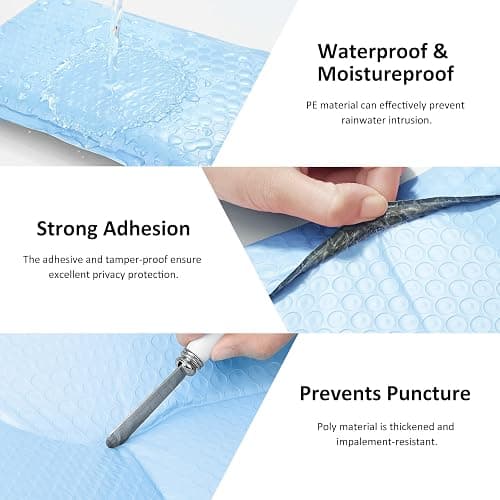 Famagic Bubble Mailers 4x8 Inch 50pc Light Blue Shipping Bags, Chic Packaging Bags For Small Business, Colored Padded Mailing Envelopes, Opaque Matte Self Seal Bubble Poly Mailers Bulk #000 thumbnail 4