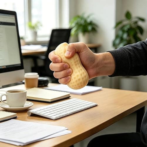 Crunchy Peanut Squishy, Peanut Slow Rising Squishy Toys for Stress Relief | Realistic Peanut Shape Crunchy Squishy, Fidget Toys, Peanut Squishy, Stress Balls, Squeeze Toys, Sensory Toys for Adults thumbnail 2