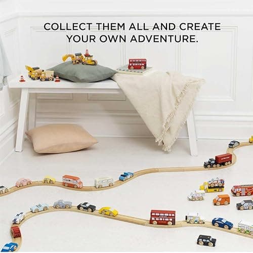 Le Toy Van London Car Set Premium Wooden Toys for Kids Ages 3 Years & Up (TV267), 7-pk - Multicolored thumbnail 7