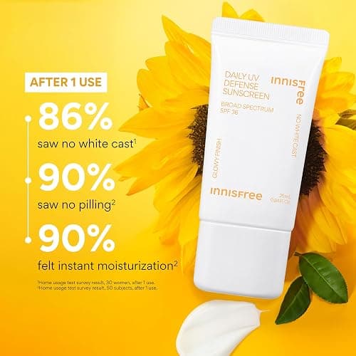 innisfree Daily UV Defense SPF 50+ PA++++ Korean Face & Body Sunscreen, Broad Spectrum, Invisible Finish, No White Cast, Lightweight, Hydrating thumbnail 3