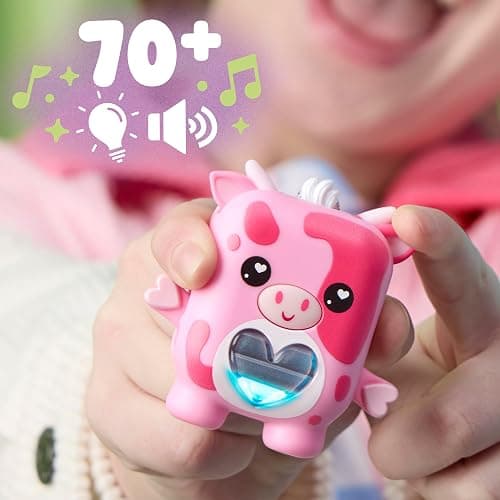 NANO-MALS Mootilda The Pink Cow, Electronic Pet Cow Toy, 70+ Responses, Interactive Fidget Toys for Girls & Boys, Kids Christmas Stocking Stuffer Gifts, Ages 5+ ​ thumbnail 5
