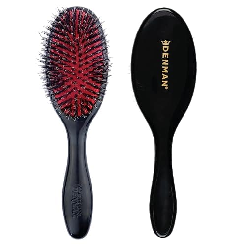 Denman Boar Bristle Hair Brush – Smoothing & Shine Enhancing for Slick Back Styles, Curl Defining & Detangling. Hairbrush with Natural Bristles for all Hair Types for Women & Men - Image 1