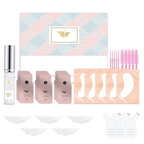 Wimpernlifting Set,Leicht Zu Bedienen Kit für Natürliche & Dickere Wimpern,Lash Extension Set Einfach zu Hause anzuwenden,Für Ausdrucksvollen Schwung Ohne Wimpernzange,Schonend & Einfach - Image 1
