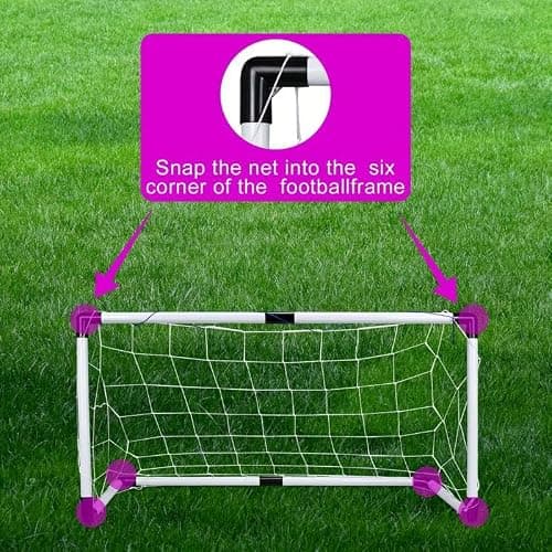 WY8 Kids Football Goals Junior Soccer Football Goals Nets, football goals for kids Children Junior Fun Football Training Practice 120CM thumbnail 4