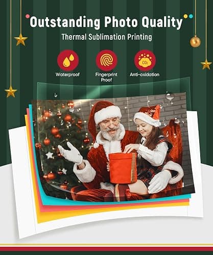 Liene M100 4x6'' Photo Printer, Phone Printer 100 Sheets & 3 Cartridges, Full-Color Photo, Portable Instant Photo Printer for iPhone Android, Thermal Dye Sublimation, Wi-Fi Picture Printer 100 Papers thumbnail 3