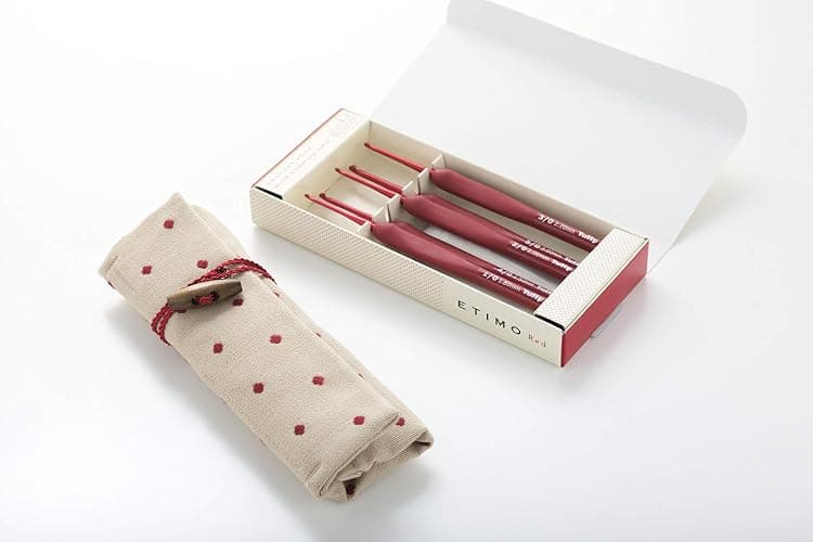 ETIMO Red Crochet Set Red Tulip TED001, 2.6 x 20.4 x 22 cm thumbnail 4