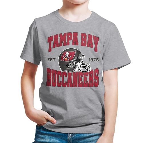Junk Food Clothing x NFL - Team Helmet - Kids Short Sleeve Fan Shirt for Boys and Girls - Officially Licensed NFL Apparel - Image 1