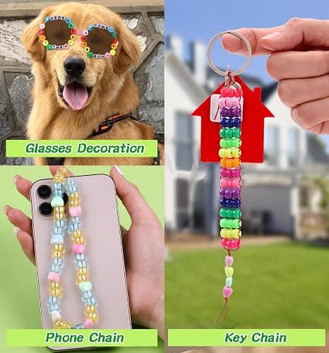 Wutubug 3000Pcs 56 Colors Pony Beads for Bracelet Making Kit, Rainbow Kandi Beads Friendship Bracelet Kit with 910pcs A-Z Letter Bead, DIY Jewelry Making Craft for Adults thumbnail 5