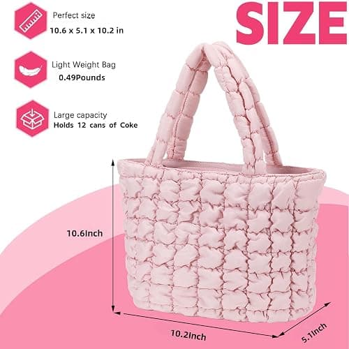 CAMTOP Lunch Box for Women Girls Insulated Cute Lunch Tote Bag Lunchbox Cooler Bag for Work Travel Picnic (Pink) thumbnail 3