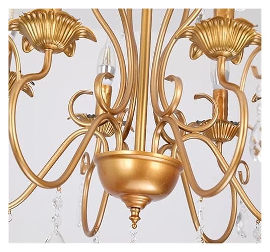 Retro Industrial Loft Chandelier Light Gold Lamp Europe Wrought Iron Lamps Compatible with Living Room Restaurant,Chandelier thumbnail 6