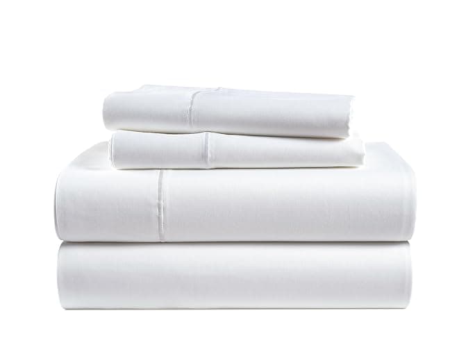 LANE LINEN 100% Egyptian Cotton Full Size Bed Sheets, Soft & Comfy Luxury Hotel Style Thick Full Size Sheets, Fully Elasticized Reinforsed Seams No Pill Natural Cooling - White Sheets - Image 1