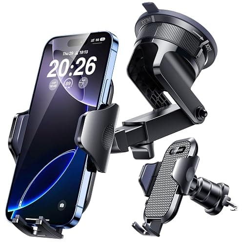 [2025 True Military-Grade] Car Phone Holder VANMASS [Upgraded Strongest Suction & Clip] Cell Phone Mount for Dashboard Windshield Vent Wall,Truck Cradle Stand for iPhone 17 Pro Max 16 15 14 13 Android - Image 1