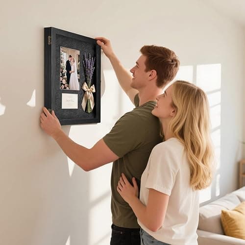 Large Jersey Frame Display Case, Black Shadow Box Frame 13X17 with Slot, for Graduation/Pet/Medal/Coin/Wedding Keepsakes, Anniversary/Birthday/Bridal/Engagement/Wedding Registry/House Warming Gifts thumbnail 2