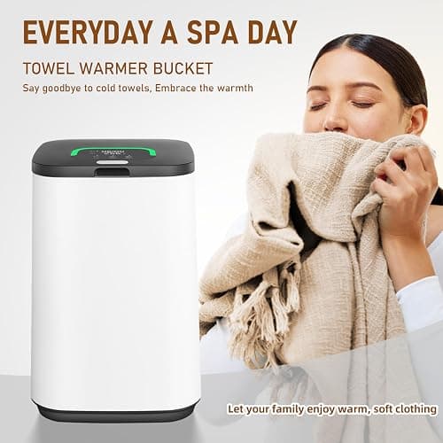 EYDMTE Towel Warmer for Bathroom, 23L Large Towel Warmers, Heated Towel Warmer Bucket with LED Display, 3 Heating Modes, 20/40/60 Min, Auto Shut Off, Child Lock, Black thumbnail 7