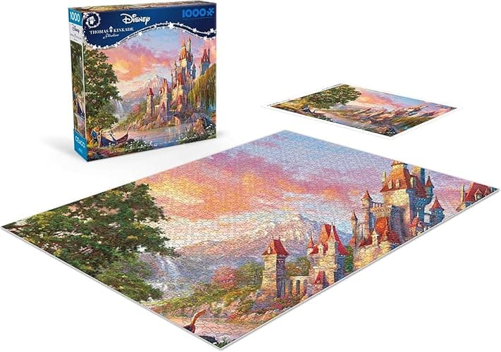 Ceaco - Thomas Kinkade - Disney - Beauty & The Beast II - 1000 Piece Jigsaw Puzzle thumbnail 8