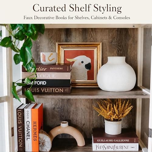 PROBENEX 4 Pcs Decorative Books | Not for Storage, Cardboard Box, Assembly Required, Photography Props, No Real Book | Modern Coffee Table, Minimalist Home Room Decor, Home Staging, Magazine-Ready thumbnail 7