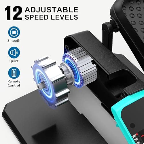 VIVURN-018 Under Desk Elliptical 12 Speed 5 Modes Mini Motorized Leg Exerciser While Sitting for Seniors As Seen on TV with Non-Slip Mat Quiet & Portable Electric Pedal Exerciser for Home and Office thumbnail 3