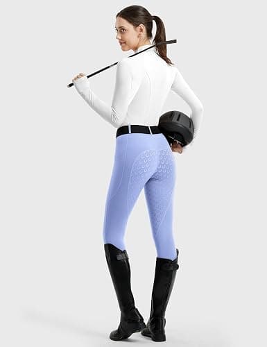 FitsT4 Sports Women's Full Seat Riding Tights Active Silicon Grip Horse Riding Tights Equestrian Breeches thumbnail 5