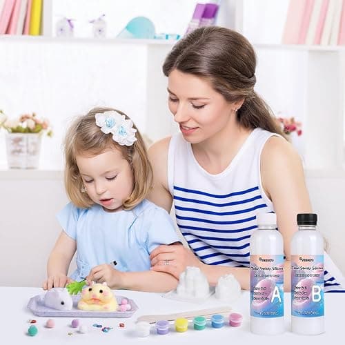 TECMIYO Taba Squishy Kit - Make Your Own Super Soft DIY Squishies with 1:1 AB Liquid Silicone - Perfect for Beginner Makers thumbnail 5