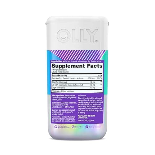 OLLY Combat Cravings, Metabolism & Energy Support Supplement,1000 mcg Chromium, Green Tea, Goji Berry, Ginger - 30 Count thumbnail 7