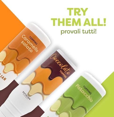 EATALIAN by AMZ BETTER Pistachio Flavoured Topping, Sweet Protein Cream in 300 gr Squeezer, Made in Italy, Pistachio Sauce Ideal for Decorating Ice Cream, Desserts and Dubai Chocolate thumbnail 6