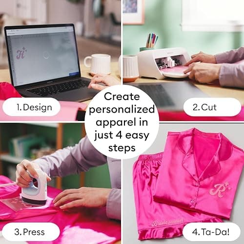Cricut Joy Xtra Cutting Machine T-Shirt Making Bundle with Mini EasyPress Heat Press - Includes Smart Iron-On Materials, Tools & Heat Transfer Vinyl Design Guides thumbnail 6