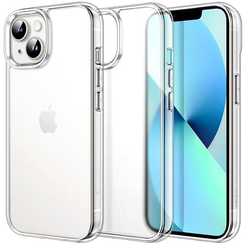 JETech Case for iPhone 13 6.1-Inch, Non-Yellowing Shockproof Phone Bumper Cover, Scratch-Resistant and Anti-Fingerprint Matte Back (Frosted Clear) - Image 1