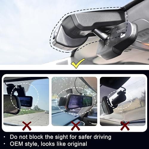 Mangoal Front 4K & Rear 1080P Dash Cam Custom fit for GMC Yukon, Yukon XL 2015 2016 2017 2018 2019 2020(Model D), Model D & Model C Have Same Models Years but Vehicle Sensor Cover are Different thumbnail 5