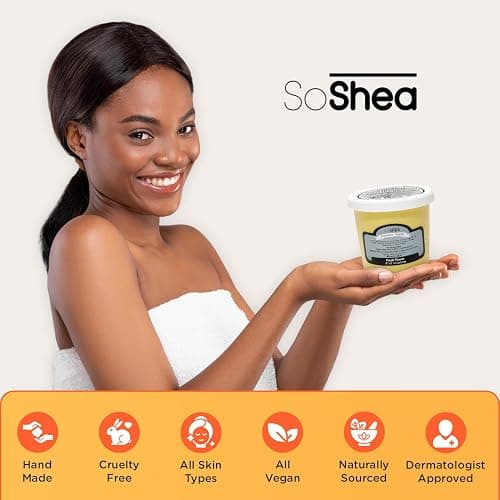 Whipped Shea Butter Fresh Flower - Nourishes, Moisturizes & Renews | 100% African Pure Shea Butter | Cold-Pressed & Cold-Processed | No Dyes & Parabens | Vegan | 11.50oz / 326g thumbnail 5