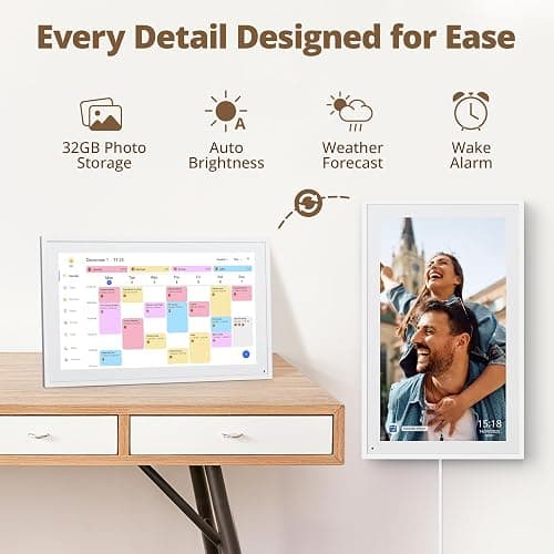 Dragon Touch Calendar, 15.6" Digital Calendar 2026 Family Wall Planner, 1080P Full HD Interactive Touchscreen, Smart Chore Chart and Home Organization, Gift for Busy Families Scheduling, UK Adapter thumbnail 8