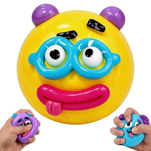 New Dog Face Swap Soft Slow Rising Squishy Toy, Cute Sensory Fidget Squeeze Toy, Stress Anxiety Relief Decompression Squishies for Adults Kids (E: Yellow) - Image 1
